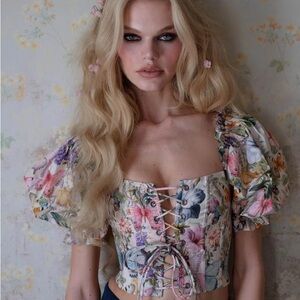 NWOT Selkie Butterfly Botanics Ella Corset top